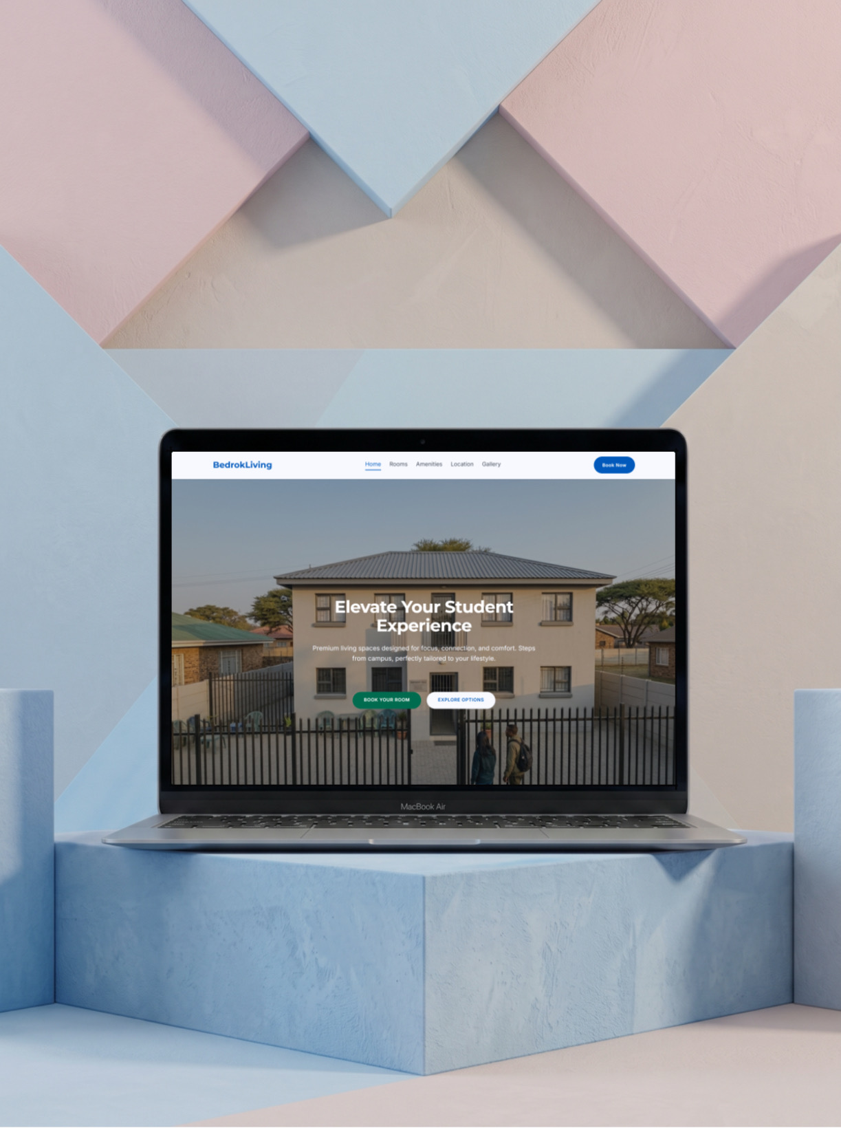 BedrokLiving student accommodation website preview