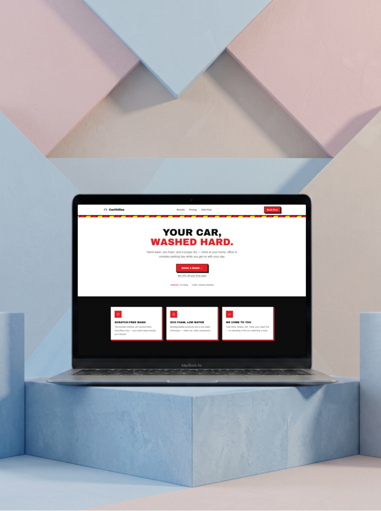 CarChillas mobile car wash website preview