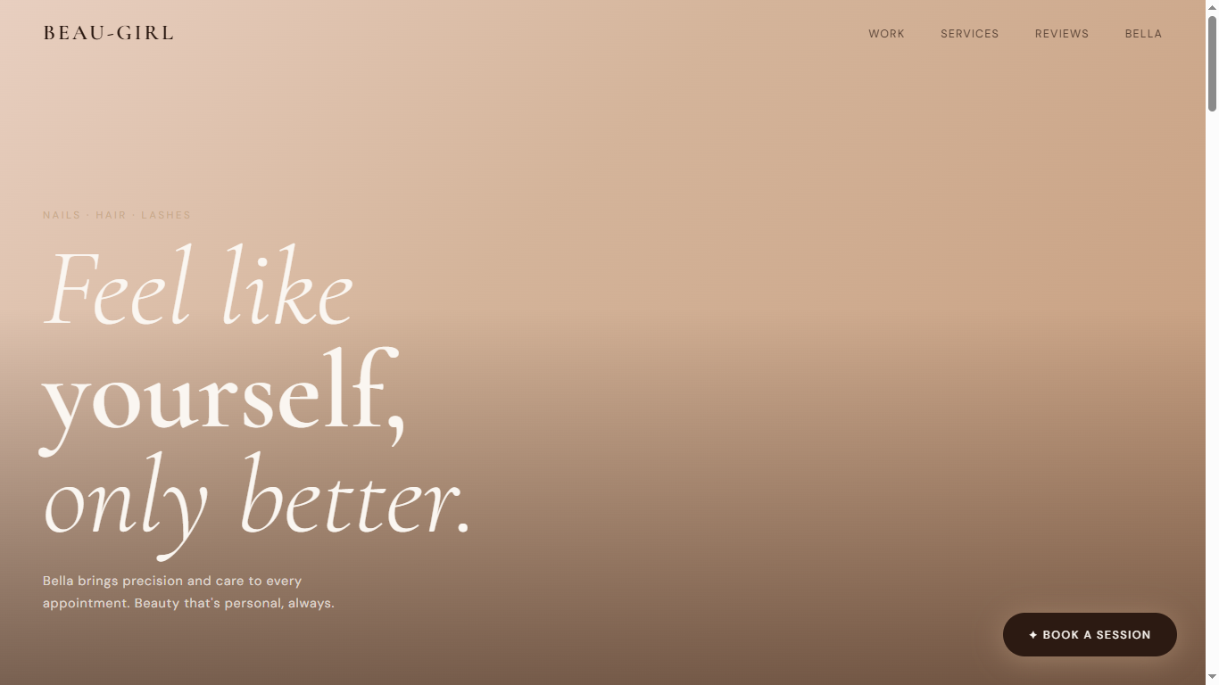 BEAU-GIRL website preview