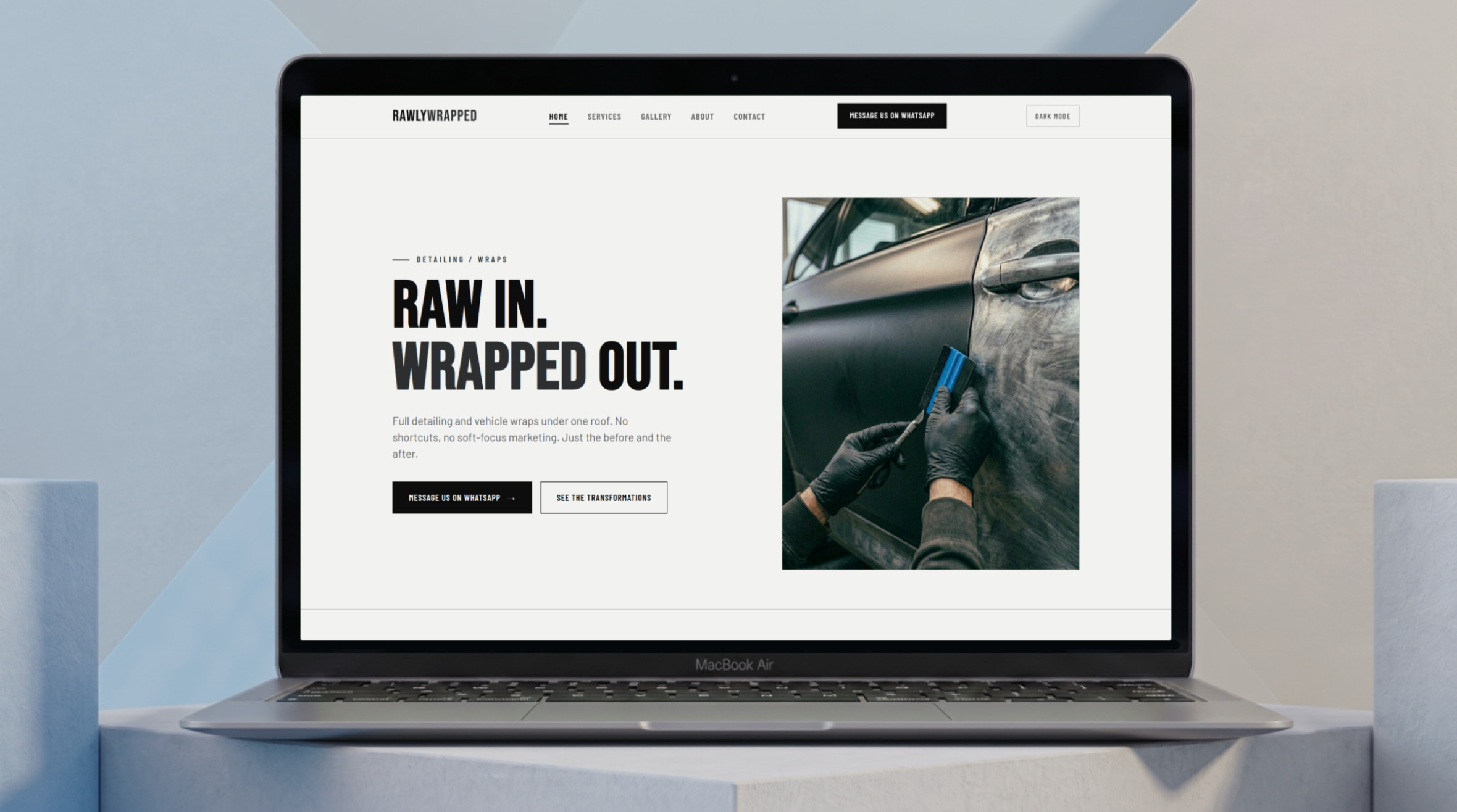 RAWLYWRAPPED website preview